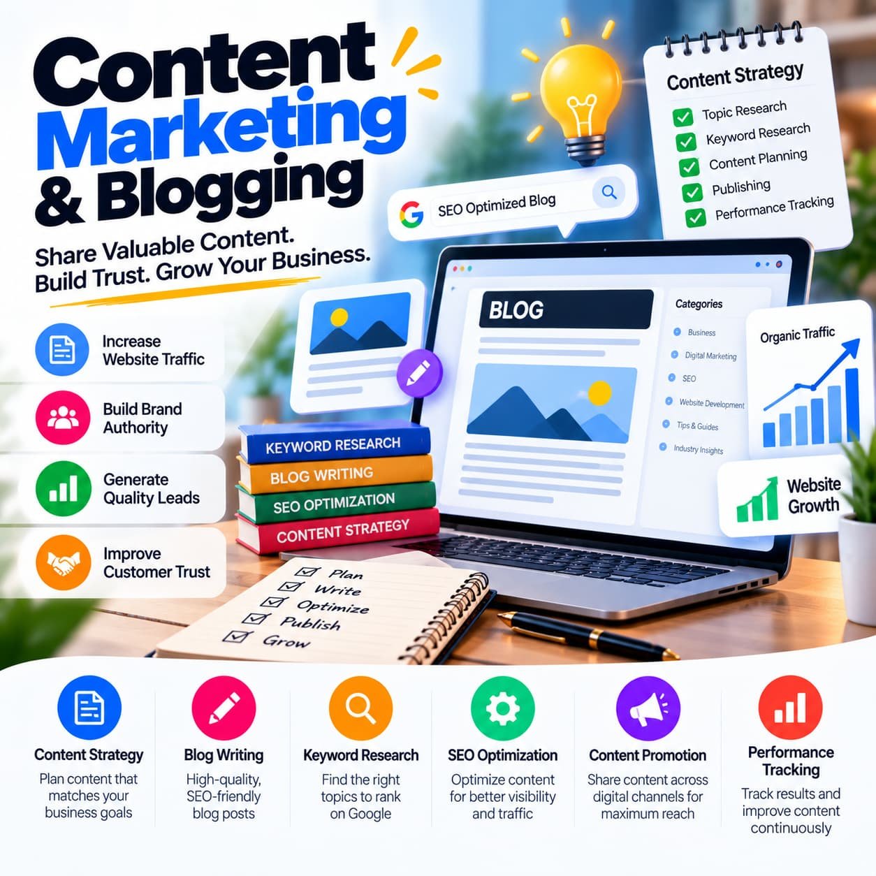 Content Marketing and Blogging Services by Shriharsh for SEO-Friendly Blog Writing and Organic Traffic Growth