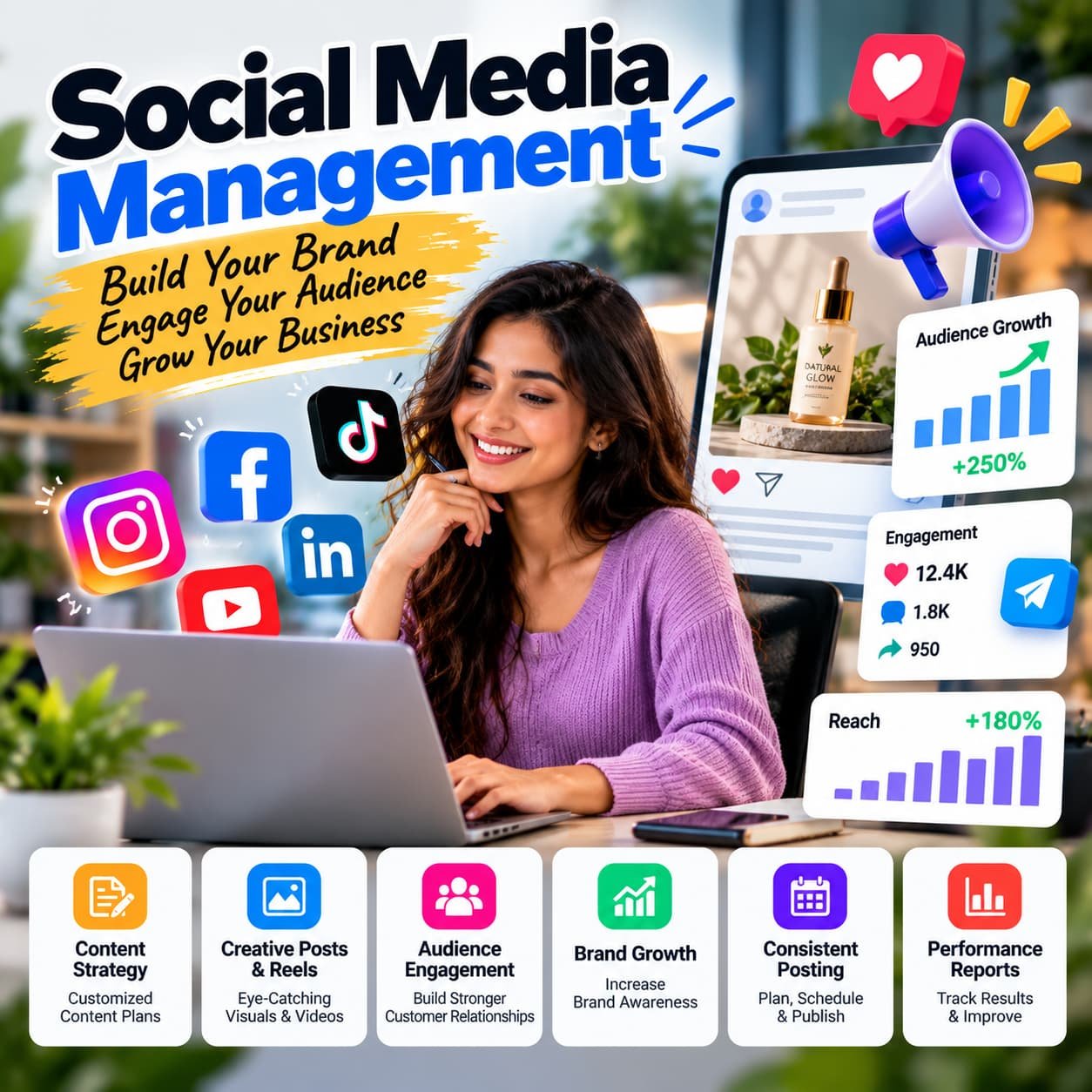 Social Media Management Services by Shriharsh for Content Creation, Brand Promotion, and Audience Engagement
